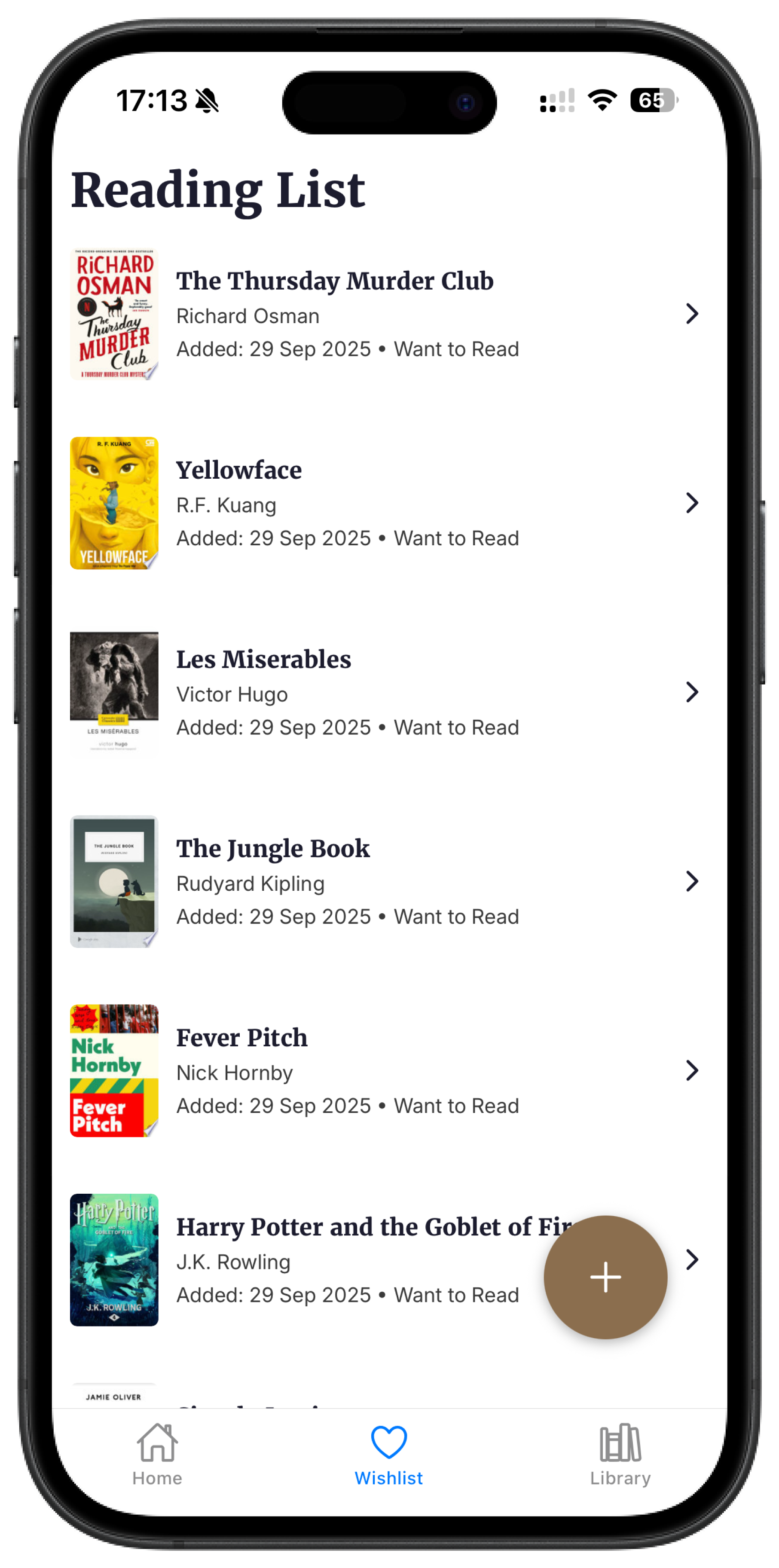 Wishlist & Library